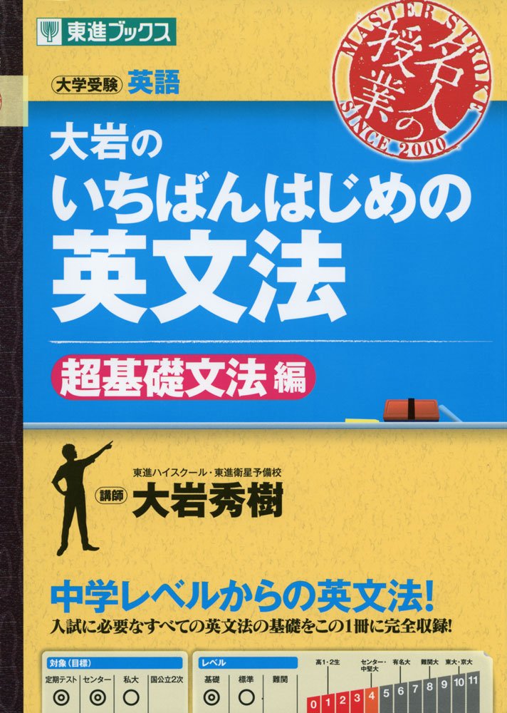 オススメ参考書レビュー:大岩のいちばんはじめの英文法 超基礎文法編